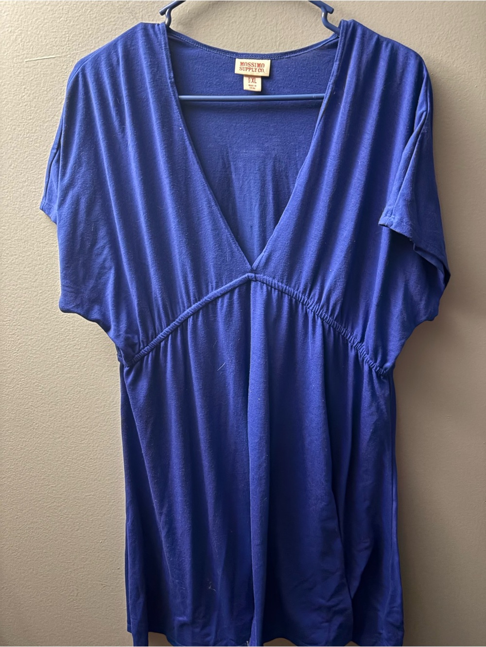 Women's Royal Blue V-Neck Bathing Suit Coverup